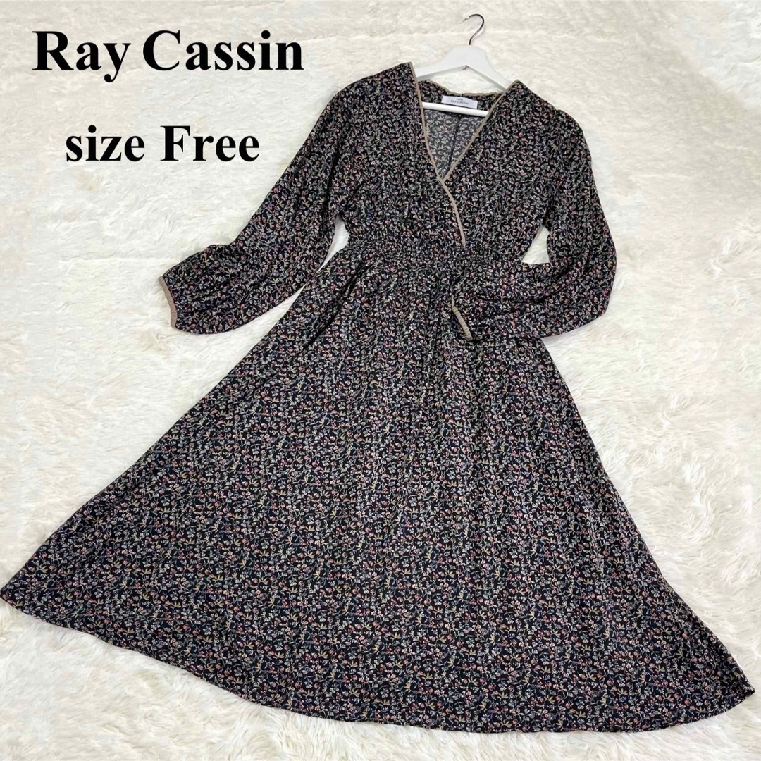 frames RAY CASSIN(フレームスレイカズン)の【極美品】RAY CASSIN レイカズン　花柄　カシュクールワンピース　春夏 レディースのワンピース(ロングワンピース/マキシワンピース)の商品写真