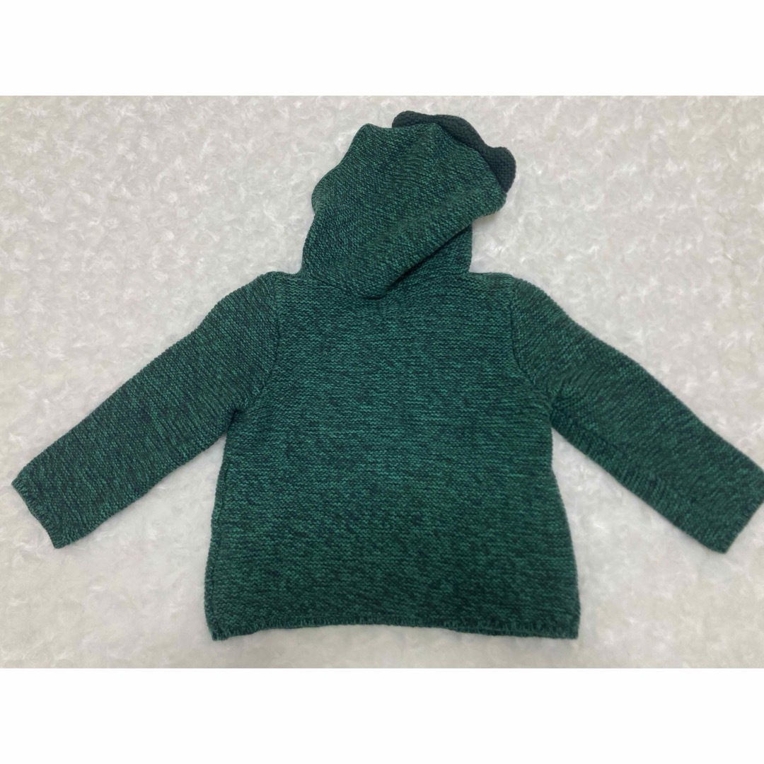 babyGAP(ベビーギャップ)の美品　baby GAP 人気恐竜ニットカーディガン　70cm  グリーン キッズ/ベビー/マタニティのベビー服(~85cm)(カーディガン/ボレロ)の商品写真