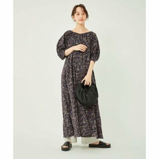 ユナイテッドアローズグリーンレーベルリラクシング(UNITED ARROWS green label relaxing)の【NAVY】エアリー ギャザー ワンピース(ロングワンピース/マキシワンピース)