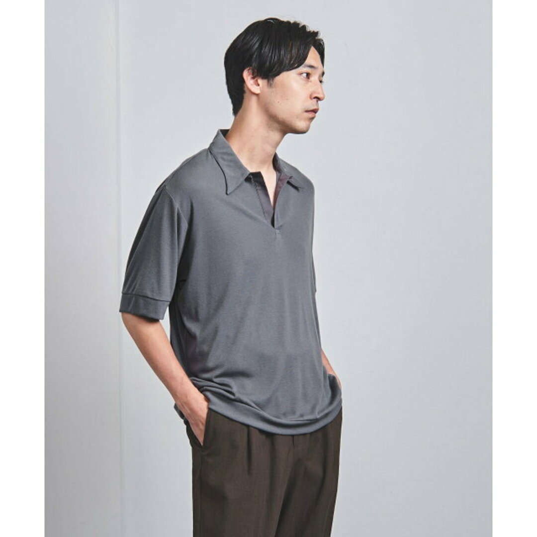 UNITED ARROWS(ユナイテッドアローズ)の【MD.GRAY】<Camoshita> スキッパー プルオーバー メンズのトップス(ポロシャツ)の商品写真