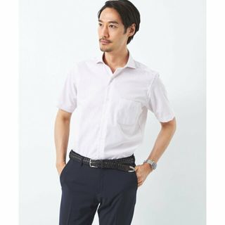 ユナイテッドアローズグリーンレーベルリラクシング(UNITED ARROWS green label relaxing)の【LT.PINK】コットン パナマストライプ スリム カッタウェイ 半袖 ドレスシャツ -イージーアイロン・接触冷感-(その他)