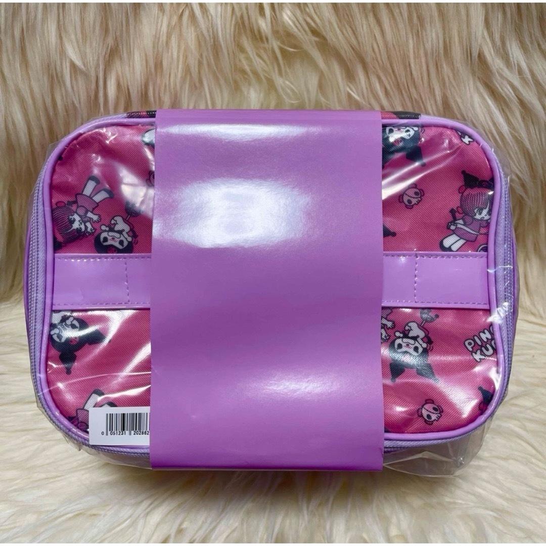サンリオ(サンリオ)の新品 ピノコ クロミ コラボ バニティ バッグ ポーチ 大きめ ピンク パープル エンタメ/ホビーのおもちゃ/ぬいぐるみ(キャラクターグッズ)の商品写真