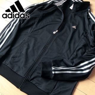 アディダス(adidas)の美品 L アディダス レディース ジャージ/ジャケット ブラック(その他)