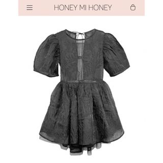 Honey mi Honey - ハニーミーハニー　jacquard puff sleeve tunic