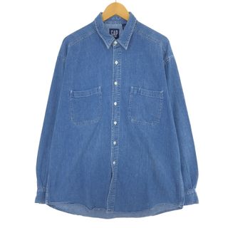 ギャップ(GAP)の古着 90年代 ギャップ GAP オールドギャップ 長袖 デニムシャツ メンズXL ヴィンテージ /eaa428947(シャツ)