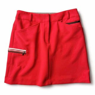 ランバン(LANVIN)の未使用級 LANVIN SPORT ストレッチ スカート 38 (M) 赤 春夏(ウエア)