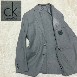 ★美品★CK Calvin Klein 銀ボタン テーラードジャケット グレー