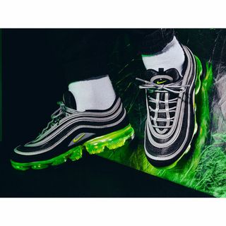 ナイキ(NIKE)の★人気 格安 NIKE エアヴェイパーマックス97 ネオン 26.5 ナイキ 黒(スニーカー)