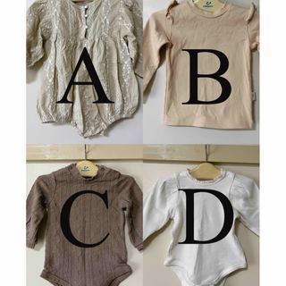 ベビー服　ロンパース　長袖Tシャツ(ロンパース)