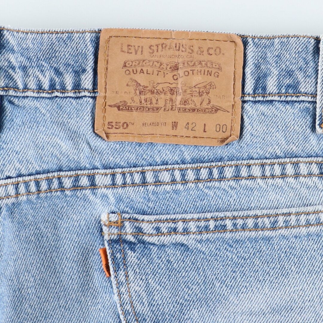 Levi's(リーバイス)の古着 90年代 リーバイス Levi's 550 RELAXED FIT デニムショーツ ショートパンツ USA製 メンズw42 ヴィンテージ /eaa435723 メンズのパンツ(ショートパンツ)の商品写真