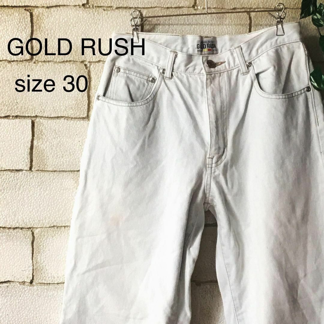 ◆GOLD RUSH◆ダメージデニムパンツ 30 ヴィンテージ　AB-187 メンズのパンツ(デニム/ジーンズ)の商品写真