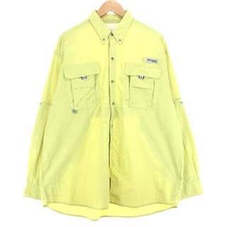 コロンビア(Columbia)の古着 コロンビア Columbia PFG OMNI-SHADE ボタンダウン 長袖 フィッシングシャツ メンズXL /eaa431935(シャツ)