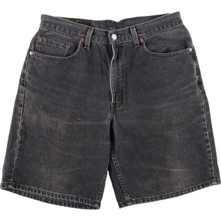 リーバイス(Levi's)の古着 90年代 リーバイス Levi's 550 RELAXED FIT ブラックデニムショーツ ショートパンツ USA製 メンズw33 ヴィンテージ /eaa435734(ショートパンツ)