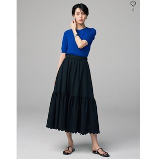 プラステ(PLST)の新品！♥️PLST♥️UVカットレーヨンブレンド2WAYセーター。M。５分袖(カットソー(半袖/袖なし))