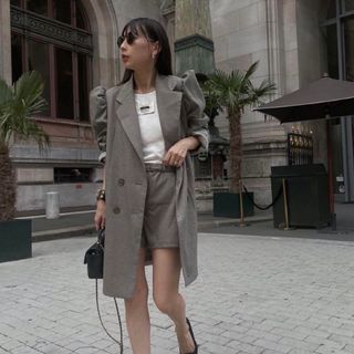 アメリヴィンテージ(Ameri VINTAGE)のAmeri VINTAGE CHECK JACKET MINI DRESS(テーラードジャケット)