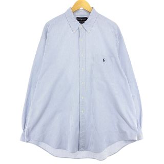 ラルフローレン(Ralph Lauren)の古着 ラルフローレン Ralph Lauren BIG SHIRT 長袖 ボタンダウンストライプシャツ メンズXXL /eaa431999(シャツ)