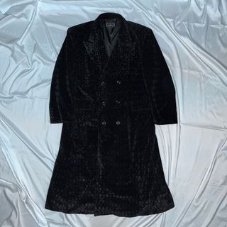 ヴィンテージ(VINTAGE)のvintage wave design velvet chester coat(チェスターコート)