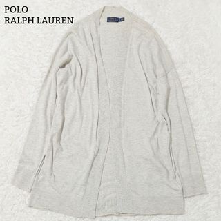 ポロラルフローレン(POLO RALPH LAUREN)のポロラルフローレン 現行タグ ロングカーディガン ボタンレス アイボリー M(カーディガン)