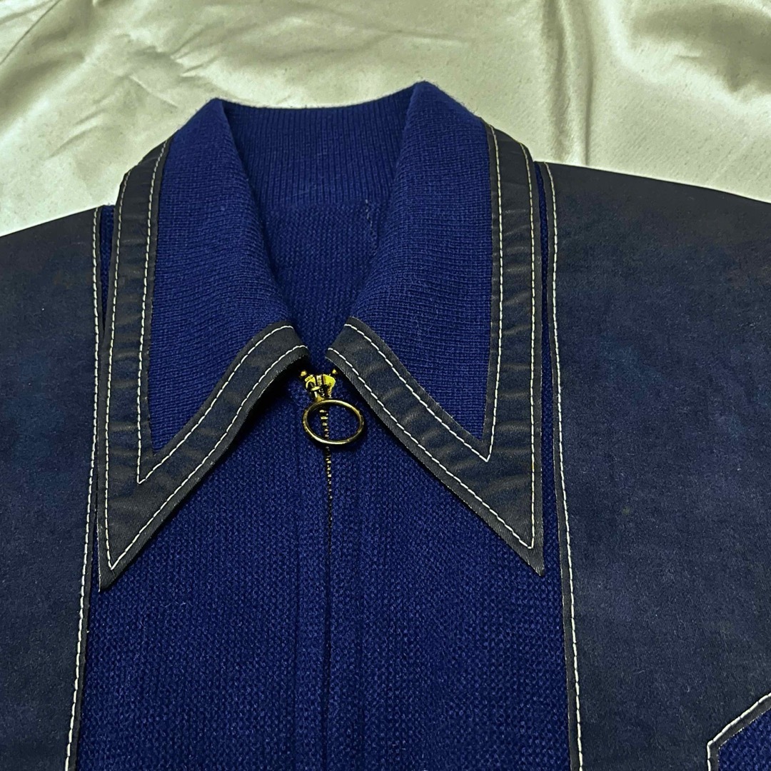 VINTAGE(ヴィンテージ)の70s vintage switching knit jacket メンズのトップス(ニット/セーター)の商品写真