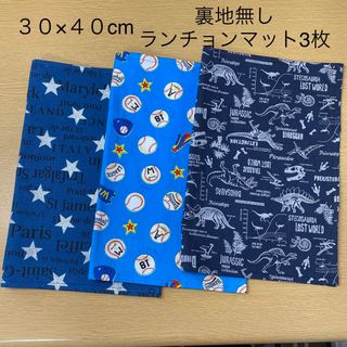 ３０×４０cm 裏地なしランチョンマット3枚枚数増減可(その他)