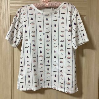 セリーヌ(celine)のセリーヌ　ボートネック　Tシャツ　42(Tシャツ(半袖/袖なし))