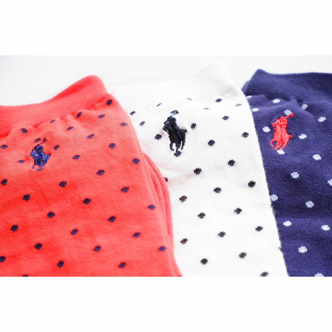 POLO RALPH LAUREN(ポロラルフローレン)のPOLOラルフローレン【レディース・キッズ／3足セット】おしゃれソックス【新品】 レディースのレッグウェア(ソックス)の商品写真