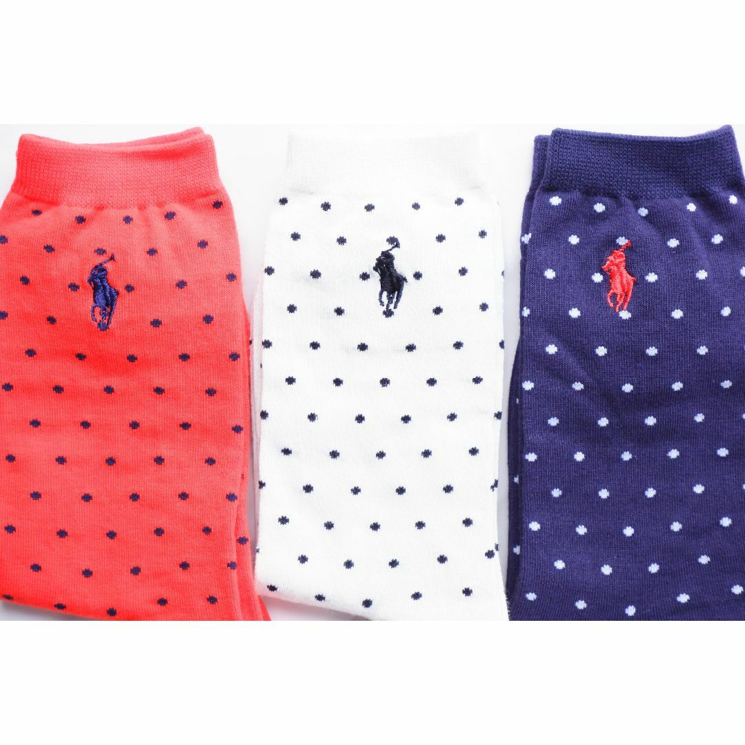 POLO RALPH LAUREN(ポロラルフローレン)のPOLOラルフローレン【レディース・キッズ／3足セット】おしゃれソックス【新品】 レディースのレッグウェア(ソックス)の商品写真