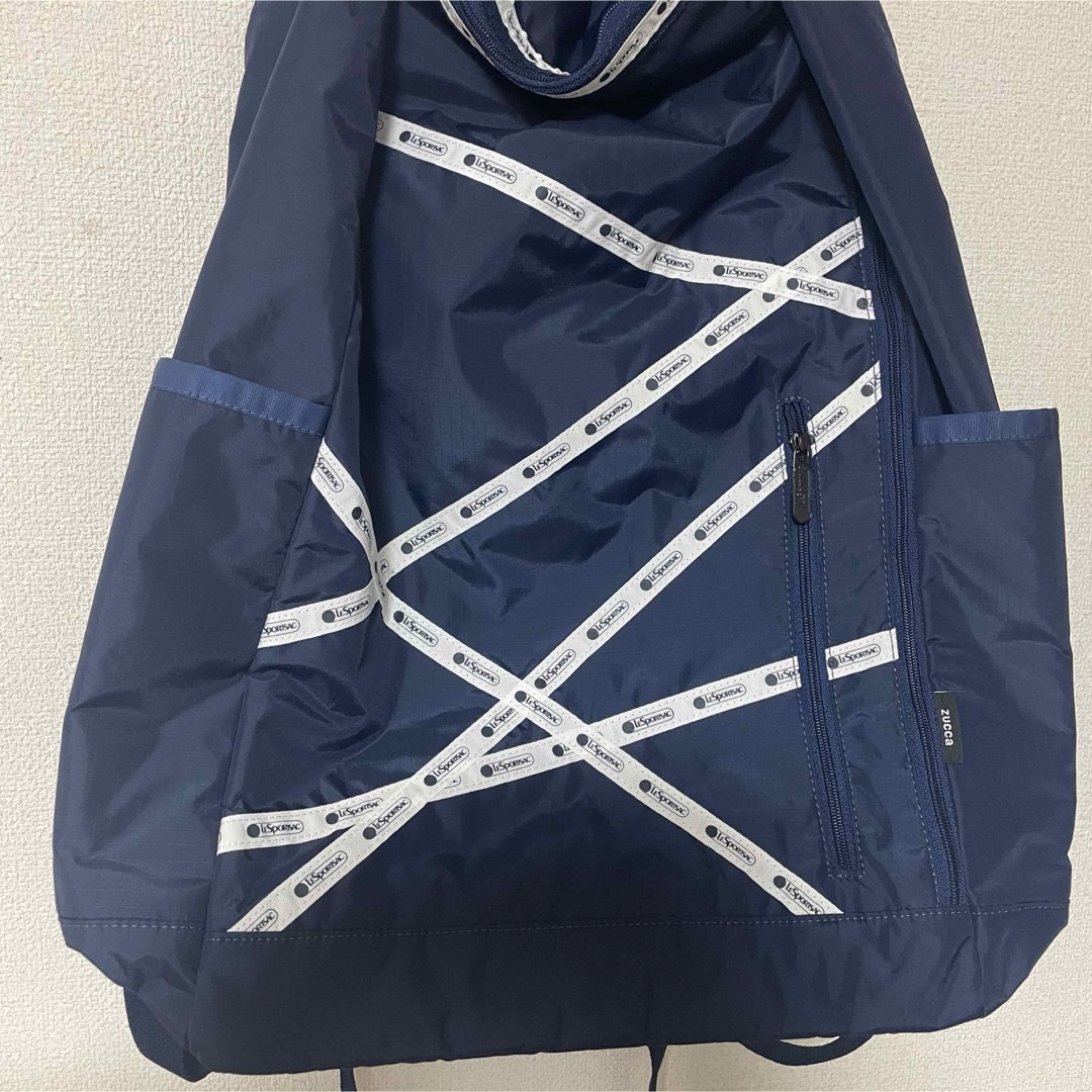 LeSportsac(レスポートサック)の【超希少品・入手困難】LeSportsac  Zucca  コラボ　リュック　紺 メンズのバッグ(バッグパック/リュック)の商品写真