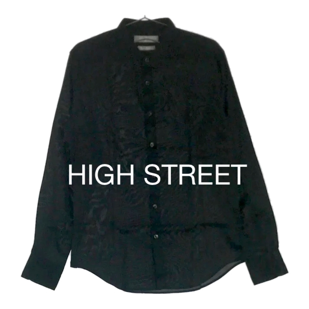 HIGH STREET(ハイストリート)のHIGH STREET 長袖シャツ　綿100 レディースのトップス(シャツ/ブラウス(長袖/七分))の商品写真