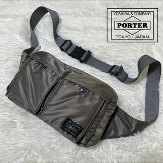 ポーター(PORTER)の【希少】PORETER ポーター タンカー ボディバッグ グレー 金属バックル(ボディーバッグ)