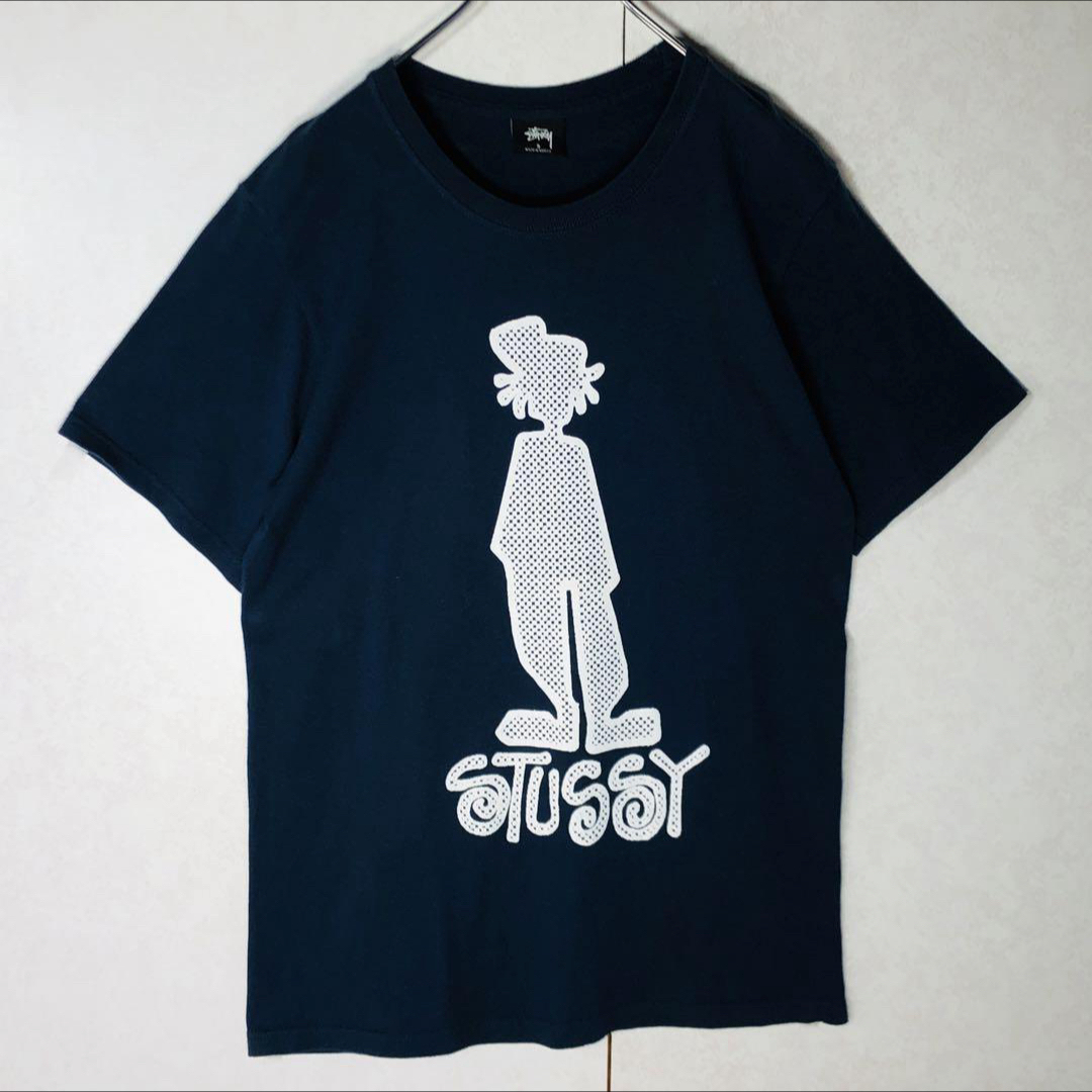 STUSSY(ステューシー)の【希少デザイン】ステューシー シャドーマン プリントデカロゴ Tシャツ 入手困難 メンズのトップス(Tシャツ/カットソー(半袖/袖なし))の商品写真