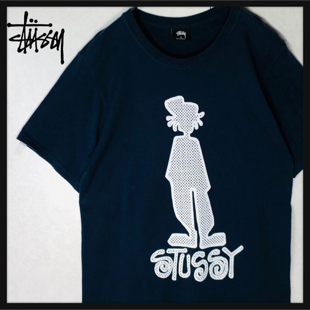 STUSSY(ステューシー)の【希少デザイン】ステューシー シャドーマン プリントデカロゴ Tシャツ 入手困難 メンズのトップス(Tシャツ/カットソー(半袖/袖なし))の商品写真