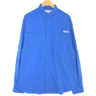 コロンビア(Columbia)の古着 コロンビア Columbia PFG ボタンダウン 長袖 フィッシングシャツ メンズL /eaa431608(シャツ)