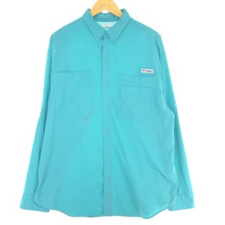 Columbia - 古着 コロンビア Columbia PFG ボタンダウン 長袖 フィッシングシャツ メンズL /eaa431611