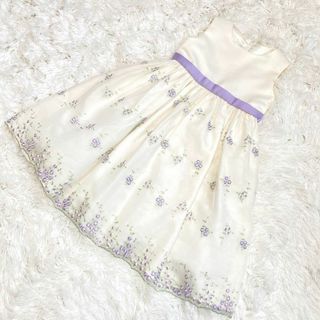 アメリカンプリンセス　フォーマル　110 子供ドレス　発送会　レース　花柄刺繍(ドレス/フォーマル)