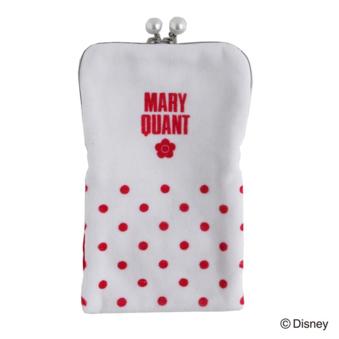 MARY QUANT(マリークワント)のマリークワント　ミニーマウス ファスナー付きタオル  ポーチ　レッド レディースのファッション小物(ポーチ)の商品写真