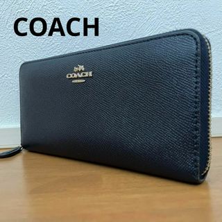 コーチ(COACH)の【美品】COACH コーチ 58857 レザー ラウンドファスナー ウォレット(長財布)