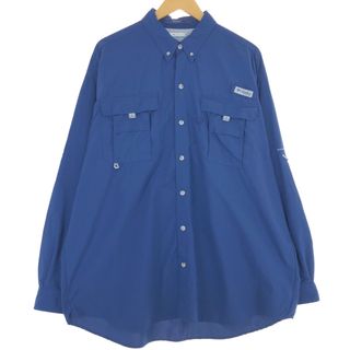 コロンビア(Columbia)の古着 コロンビア Columbia BAHAMA PFG OMNI-SHADE ボタンダウン 長袖 フィッシングシャツ メンズXL /eaa431629(シャツ)