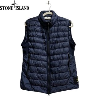 STONE ISLAND - stone island DYED MICRO DOWN VEST ネイビー