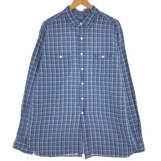 ラルフローレン(Ralph Lauren)の古着 ラルフローレン Ralph Lauren 長袖 チェックシャツ メンズXL /eaa435473(シャツ)