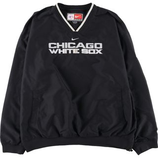 ナイキ(NIKE)の古着 00年代 ナイキ NIKE TEAM MLB CHICAGO WHITE SOX シカゴホワイトソックス Vネック ウォームアッププルオーバー メンズXXL /eaa435554(ナイロンジャケット)