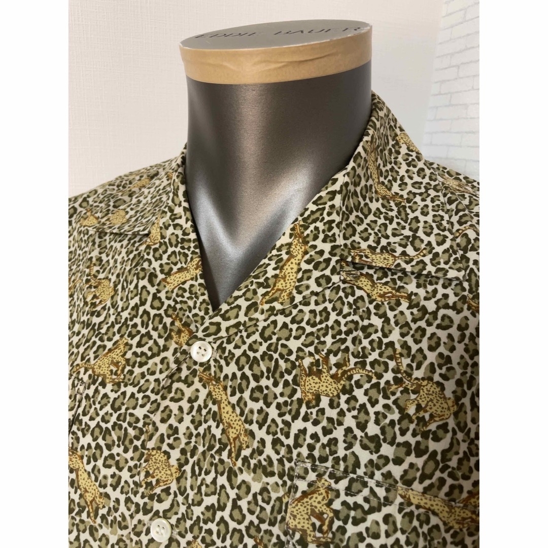 VINTAGE(ヴィンテージ)の80s サバンナシャツ　総柄シャツ　オープンカラーシャツ　レオパード柄　日本製 メンズのトップス(シャツ)の商品写真