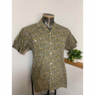ヴィンテージ(VINTAGE)の80s サバンナシャツ　総柄シャツ　オープンカラーシャツ　レオパード柄　日本製(シャツ)