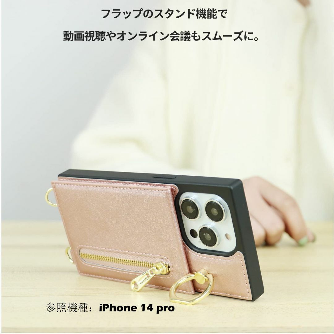 【色:上下開-ピンク_サイズ:iPhone 13 Pro Max 6.7】iPh スマホ/家電/カメラのスマホアクセサリー(その他)の商品写真