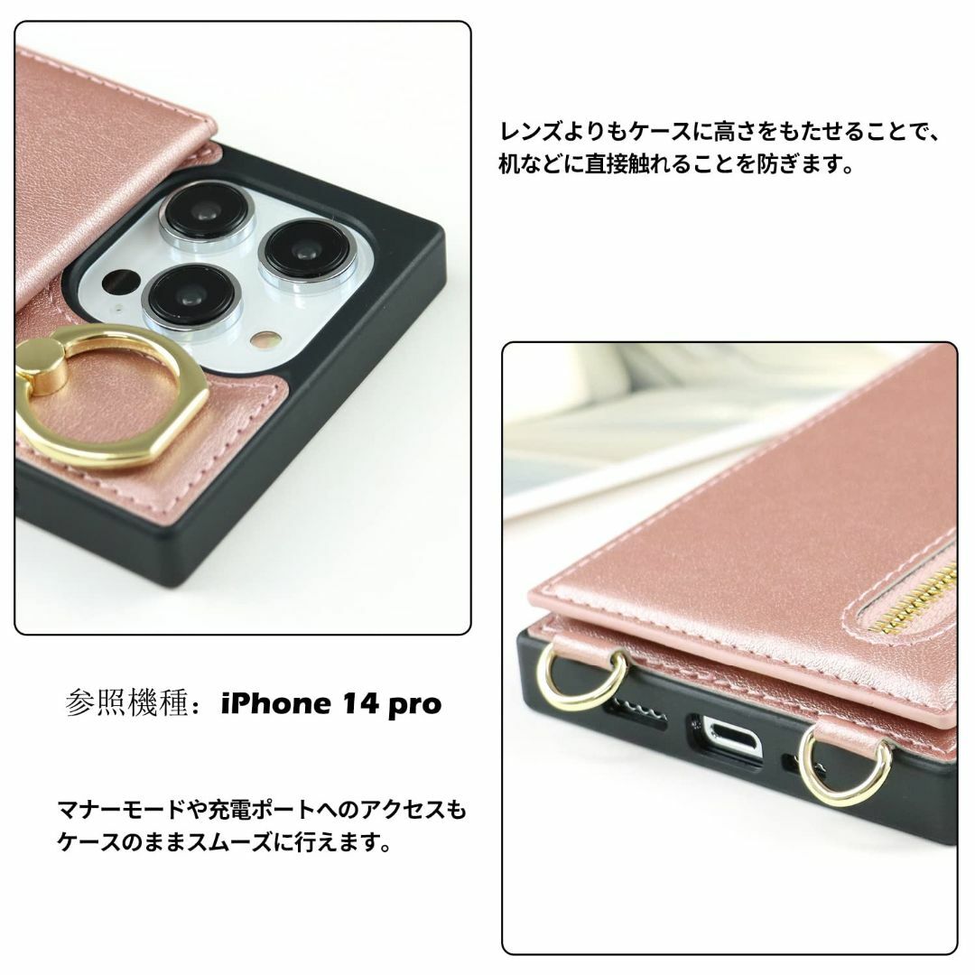 【色:上下開-ピンク_サイズ:iPhone 13 Pro Max 6.7】iPh スマホ/家電/カメラのスマホアクセサリー(その他)の商品写真