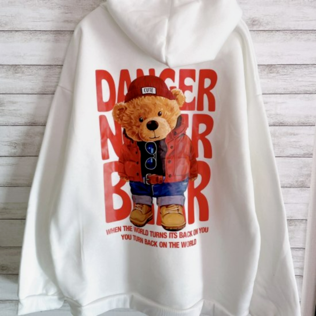 Bigbear メンズ パーカー くま バックプリント オーバーサイズ Bigbear メンズ パーカー くま バックプリント オーバーサイズ