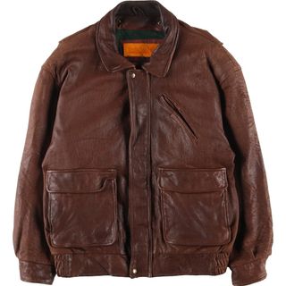 Timberland - 古着 90年代 ティンバーランド Timberland WEATHERGEAR A-2タイプ レザーフライトジャケット メンズM ヴィンテージ /evb005055