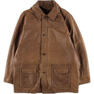 ティンバーランド(Timberland)の古着 ティンバーランド Timberland WEATHERGEAR ハンティング レザーカーコート メンズM /evb005056(レザージャケット)