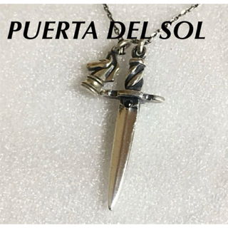 プエルタデルソル(PUERTA DEL SOL)のプエルタデルソル/ ダガー&ナイト/ ブラックダイヤ950 925 ネックレス(ネックレス)
