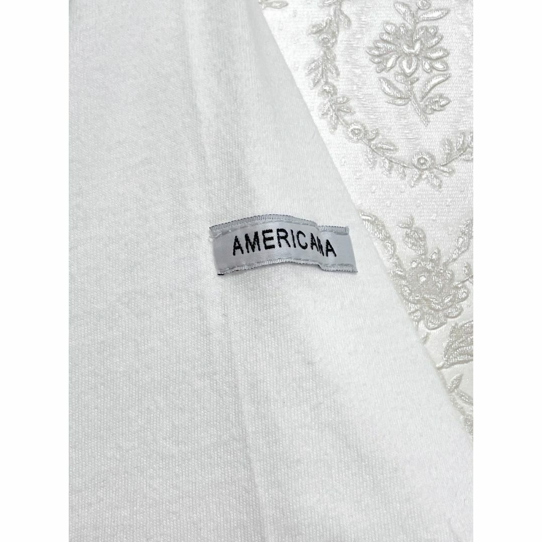 AMERICANA(アメリカーナ)のAmericana アメリカーナ ロゴTシャツ 日本製 ホワイト 白色 レディースのトップス(Tシャツ(半袖/袖なし))の商品写真